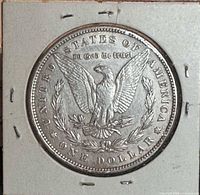Reverse side showing eagle and denomination