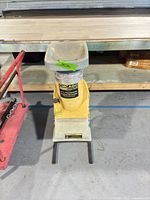 Full view of chipper/shredder on stand