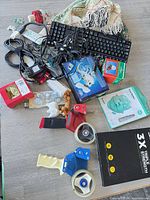 Overview of all items laid out on table