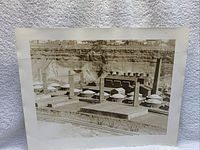 Front view of sepia industrial photograph print