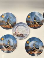 Front view of all five lighthouse plates