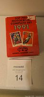 Front of red box showing title Top Pro Motocross Complete Set 1991