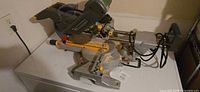 Full view of Mastercraft Maximum sliding compound miter saw on table