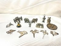 Full group of 16 pewter miniatures