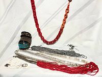 Full group view of necklaces and bracelets