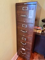 Full view of Steelcase 4-drawer metal file cabinet