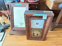 Clock and mirror side by side showing scale and general condition