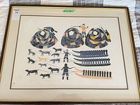 Full view of framed lithograph showing entire artwork and frame