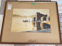 Full framed watercolor showing frame, mat and image