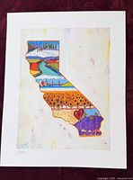 Full view of unframed 11x14 California print on white border