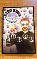Framed tour poster showing Ringo Starr image, supporting musicians, psychedelic background