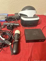 Headset, processor unit, camera, motion controller, cables