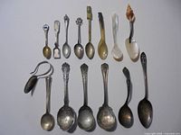 All 15 spoons laid out front and back for overview