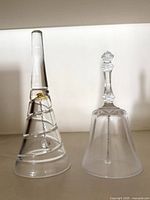 Both clear crystal bells front view