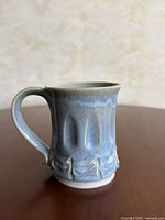 Front view showing handle, glaze color and relief band