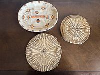 Group shot of all three woven pieces