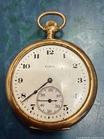 Front view showing dial, hands and numerals