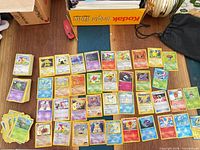 Overall layout of all cards in lot showing quantity and mix