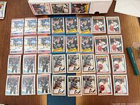 Overall view of all cards laid out in rows