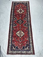 Full view of Hamadan runner rug