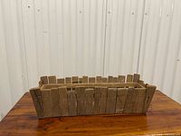front view of wooden planter box