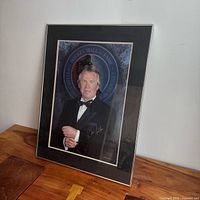 framed Glen Sather signed print front view