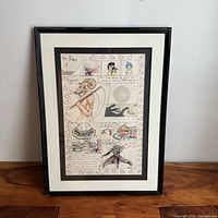 Full view of framed comic