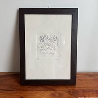 Front view of framed print showing artwork, mat, and frame