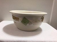 Side view of mixing bowl showing pattern