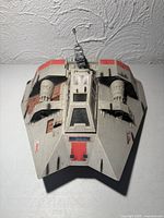 Top front view of Kenner Snowspeeder showing canopy, cannons, turret