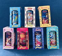 Group shot of all seven boxed tumblers