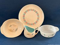 Front view of all four dishware pieces