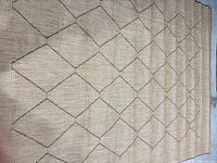 Full view of Cabana natural geometric diamond area rug