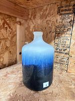 Full view of vase showing gradient color and shape