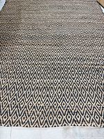 Full view of patterned jute rug