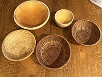 All five items arranged on wood surface