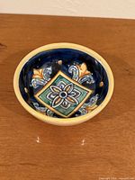 Top view showing interior hand painted design