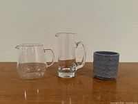 front view of all three items