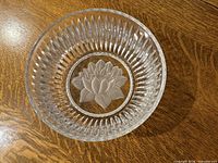 Top view showing ribbed interior and frosted lotus flower