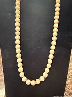 Full view of single‐strand lucite bead necklace