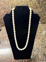 Front view of full necklace on display bust