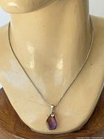 Pendant on mannequin showing scale and design