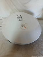 Top view of George Foreman electric grill showing logo and indicator