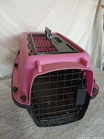 Front view showing wire door and overall carrier