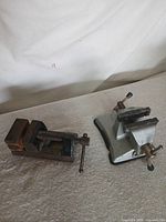 Both vises side by side on tabletop