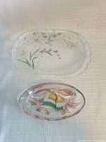 Platter and candy dish together top view