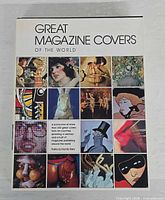 Front of dust-jacket showing title and grid of magazine cover thumbnails