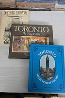 Front covers of three Toronto history hardcovers