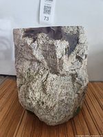 front view of stone showing texture and flat face