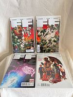 Four bagged FF issues displayed front covers